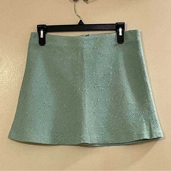 ZARA Textured Mini Skirt in Aquamarine - Picture 9 of 10